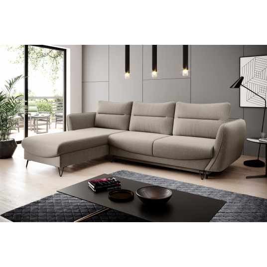 Kampinė sofa Silva su patalynės dėže, audinys Vero 18