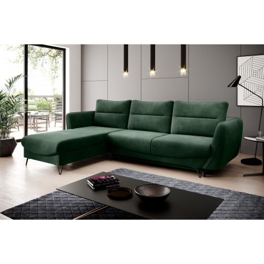 Kampinė sofa Silva su patalynės dėže, audinys Loco 35