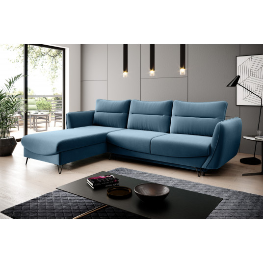 Kampinė sofa Silva su patalynės dėže, audinys Savoi 38