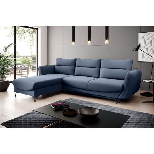 Kampinė sofa Silva su patalynės dėže, audinys Gojo 40