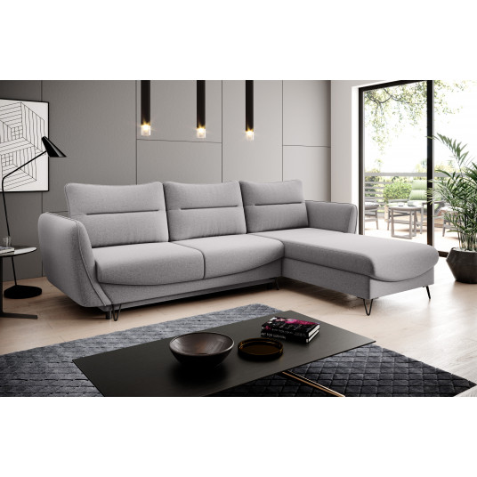 Kampinė sofa Silva su patalynės dėže, audinys Gojo 4