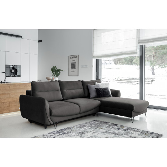 Kampinė sofa Silva su patalynės dėže, audinys Nube 5