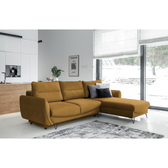  Kampinė sofa Silva su patalynės dėže, audinys Nube 45 