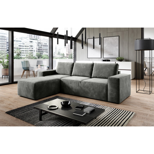 Kampinė sofa Silla su patalynės dėže, audinys Loco 4