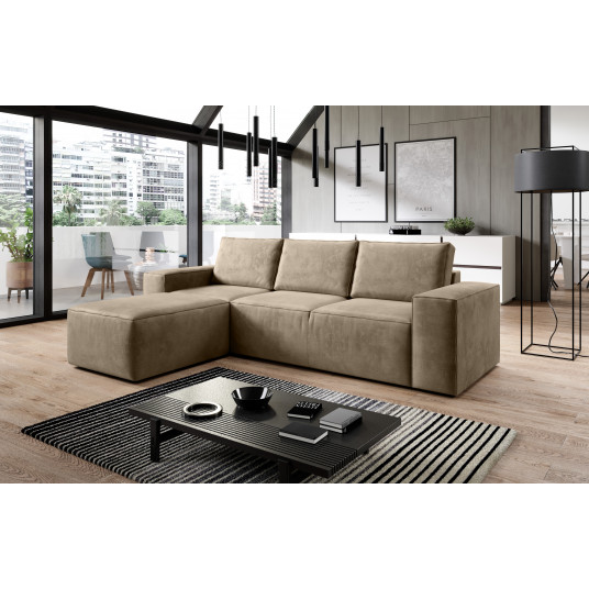 Kampinė sofa Silla su patalynės dėže, audinys Nube 20