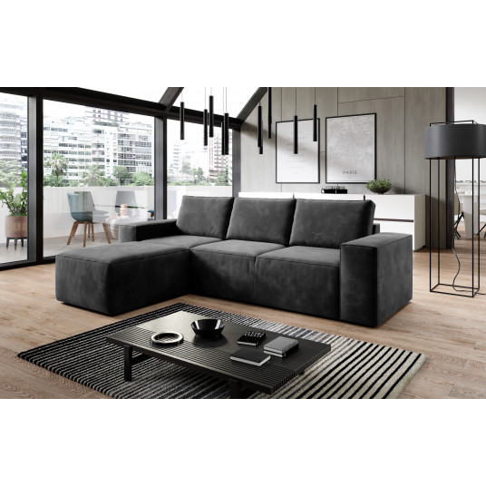 Kampinė sofa Silla su patalynės dėže, audinys Riviera 97