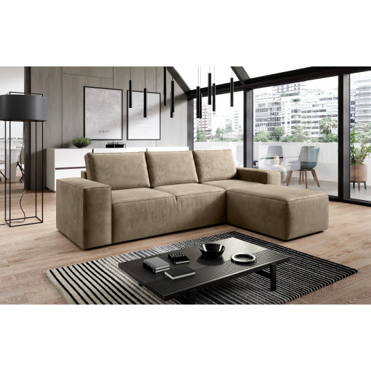 Kampinė sofa Silla su patalynės dėže, audinys Nube 20