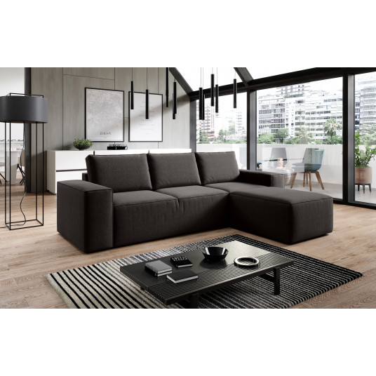 Kampinė sofa Silla su patalynės dėže, audinys Flores 22