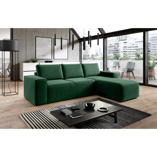 Kampinė sofa Silla su patalynės dėže, audinys Lukso 35