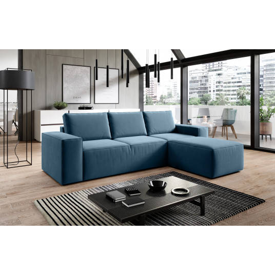 Kampinė sofa Silla su patalynės dėže, audinys Savoi 38