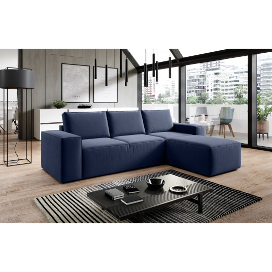 Kampinė sofa Silla su patalynės dėže, audinys Savoi 40