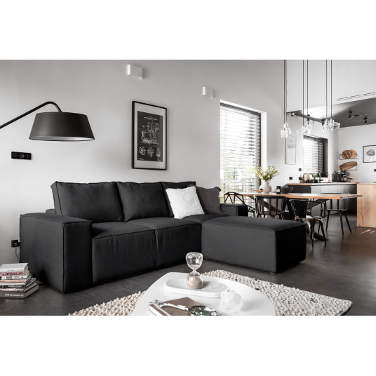 Kampinė sofa Silla su patalynės dėže, audinys Grande 97