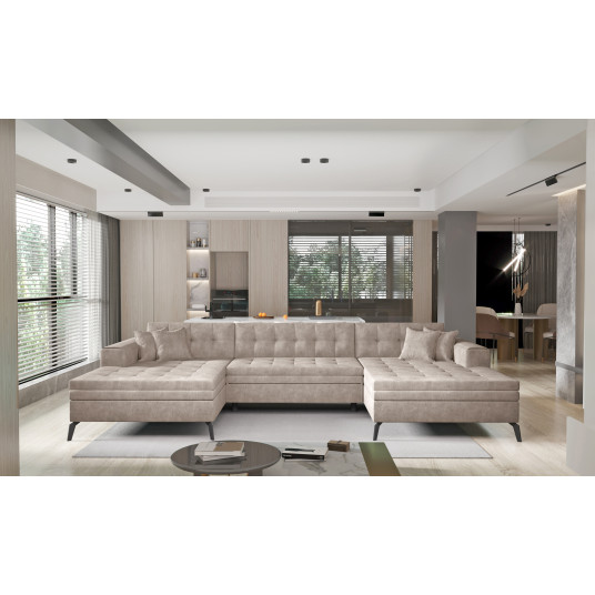 Kampinė sofa Vertizo, audinys Leve 18