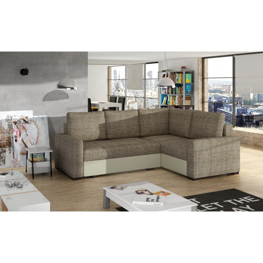  Kampinė sofa Corona su patalynės dėže, audinys Berlin 03, Soft 33 