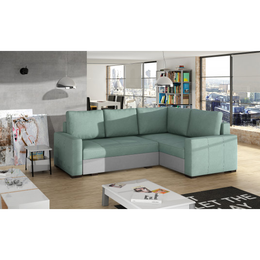  Kampinė sofa Corona su patalynės dėže, audinys Soro 34, Soro 83 