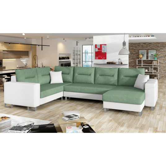  Kampinė sofa Dorado su patalynės dėže, audinys Soro 34, Soft 17 