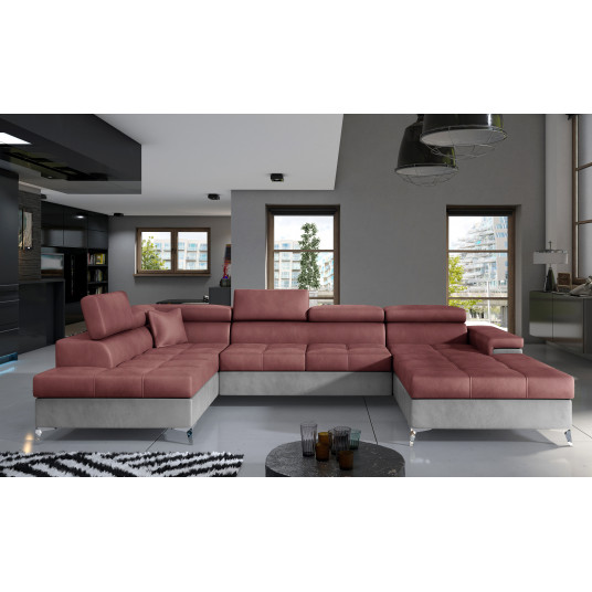 Kampinė sofa Eduardo su patalynės dėže, audinys Monolith 63, Monolith 84