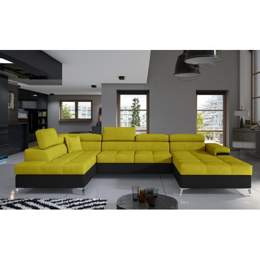 Kampinė sofa Eduardo su patalynės dėže, audinys Omega 68, Soft 11