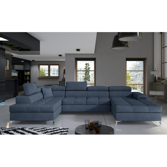 Kampinė sofa Eduardo su patalynės dėže, audinys Omega 86