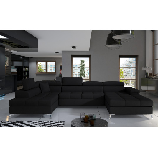 Kampinė sofa Eduardo su patalynės dėže, audinys Sawana 14