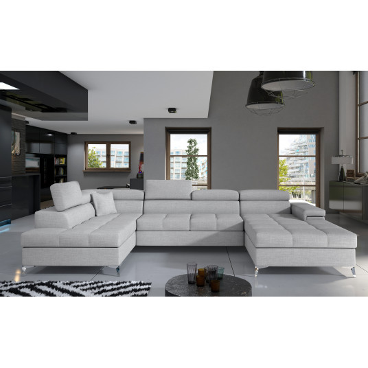 Kampinė sofa Eduardo su patalynės dėže, audinys Sawana 21