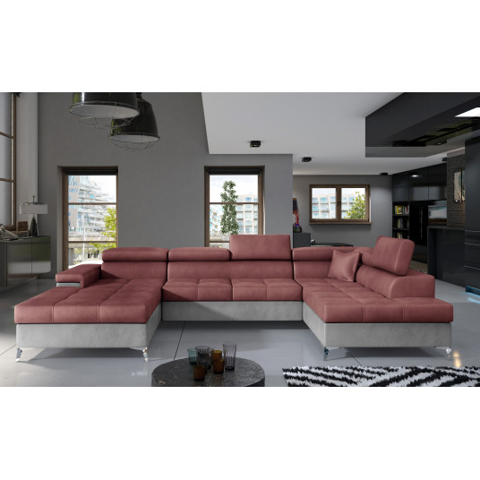 Kampinė sofa Eduardo su patalynės dėže, audinys Monolith 63, Monolith 84