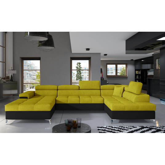  Kampinė sofa Eduardo su patalynės dėže, audinys Omega 68, Soft 11 