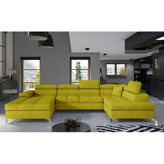 Kampinė sofa Eduardo su patalynės dėže, audinys Omega 68