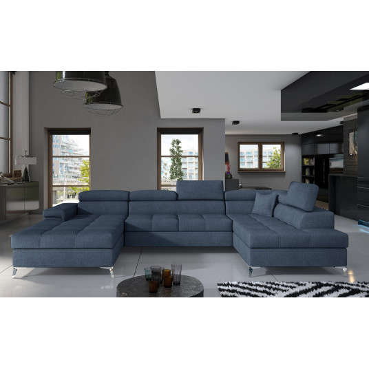  Kampinė sofa Eduardo su patalynės dėže, audinys Omega 86 