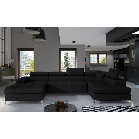 Kampinė sofa Eduardo su patalynės dėže, audinys Sawana 14