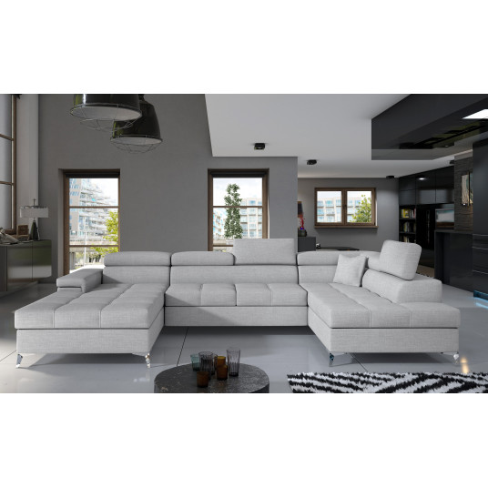 Kampinė sofa Eduardo su patalynės dėže, audinys Sawana 21