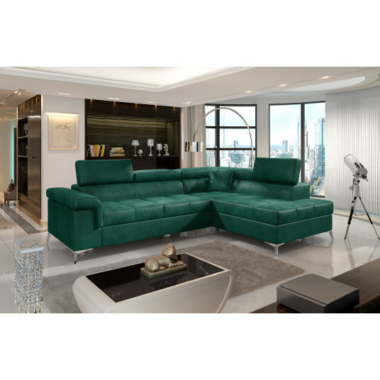 Kampinė sofa Eridano su patalynės dėže, audinys Monolith 37