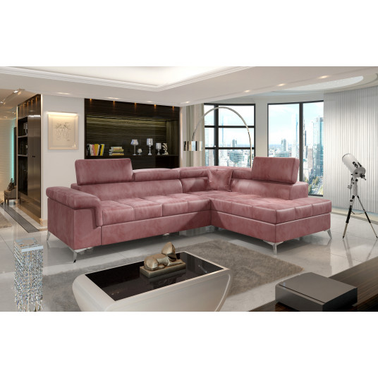 Kampinė sofa Eridano su patalynės dėže, audinys Monolith 63
