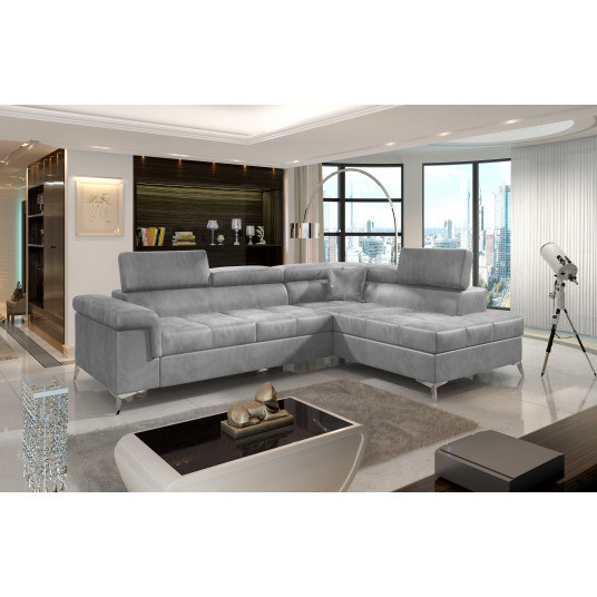  Kampinė sofa Eridano su patalynės dėže, audinys Monolith 84 