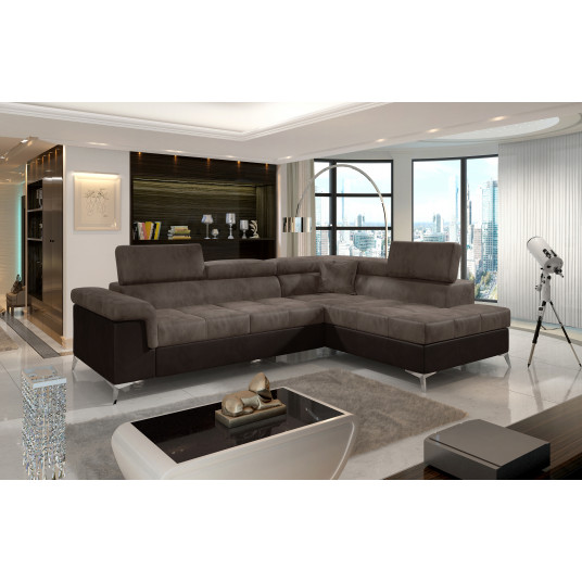 Kampinė sofa Eridano su patalynės dėže, audinys Monolith 09, Monolith 29