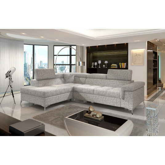  Kampinė sofa Eridano su patalynės dėže, audinys Berlin 01 