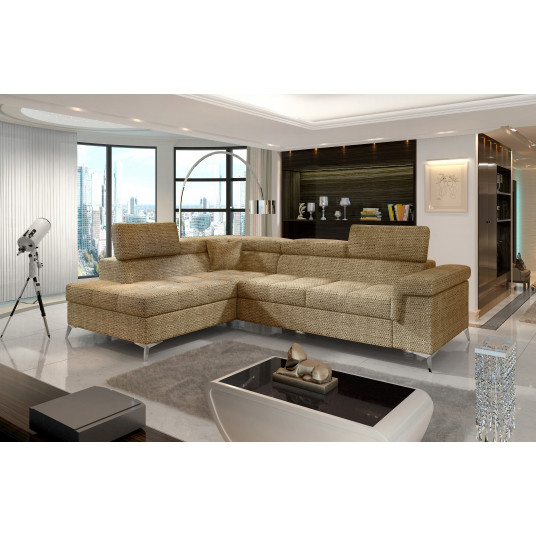  Kampinė sofa Eridano su patalynės dėže, audinys Berlin 03 