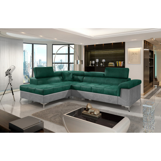 Kampinė sofa Eridano su patalynės dėže, audinys Monolith 37, Monolith 84