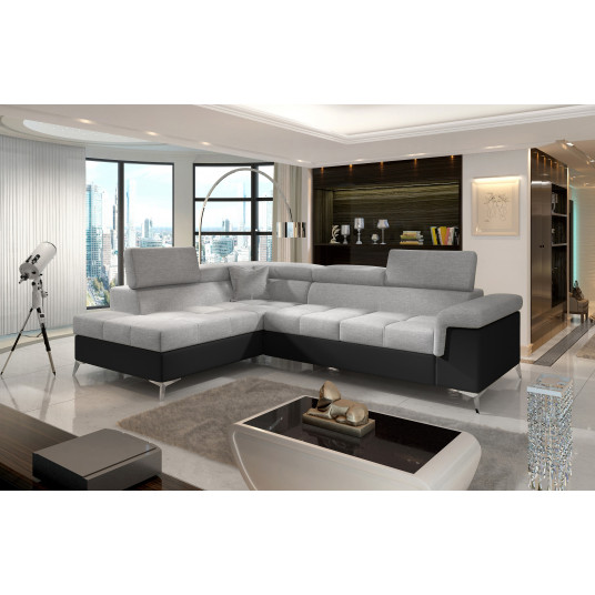 Kampinė sofa Eridano su patalynės dėže, audinys Sawana 21, Soft 11