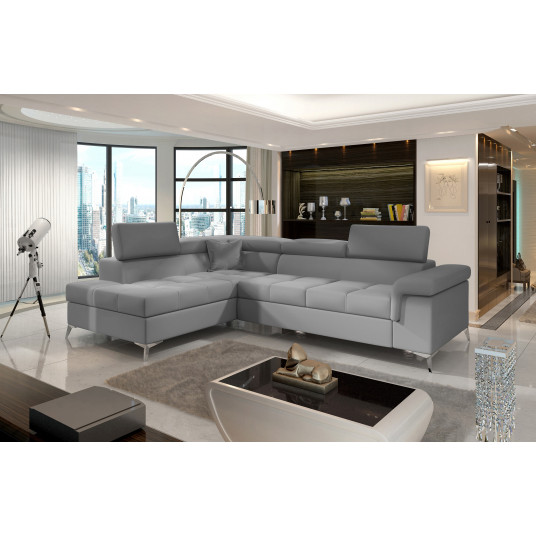 Kampinė sofa Eridano su patalynės dėže, audinys Soft 29