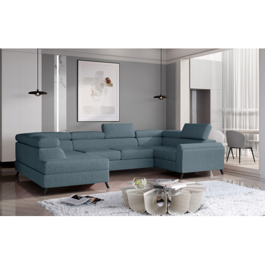  Kampinė sofa Escada su patalynės dėže, audinys Grande 75 