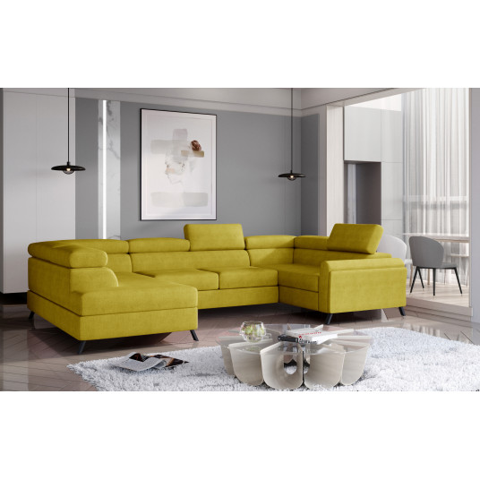 Kampinė sofa Escada su patalynės dėže, audinys Omega 68