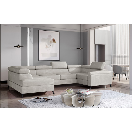  Kampinė sofa Escada su patalynės dėže, audinys Paros 02 
