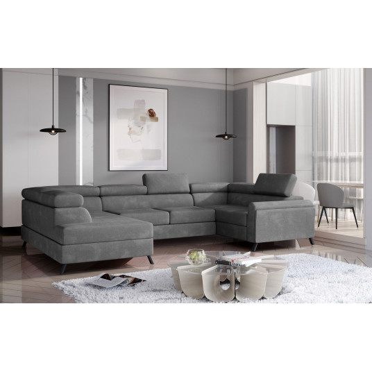 Kampinė sofa Escada su patalynės dėže, audinys Paros 06
