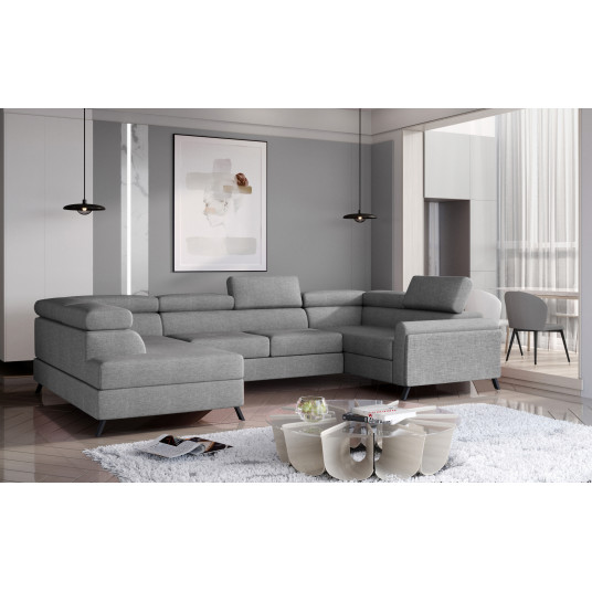 Kampinė sofa Escada su patalynės dėže, audinys Sawana 21
