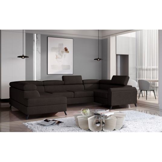 Kampinė sofa Escada su patalynės dėže, audinys Sawana 26