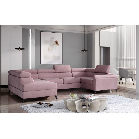 Kampinė sofa Escada su patalynės dėže, audinys Monolith 63