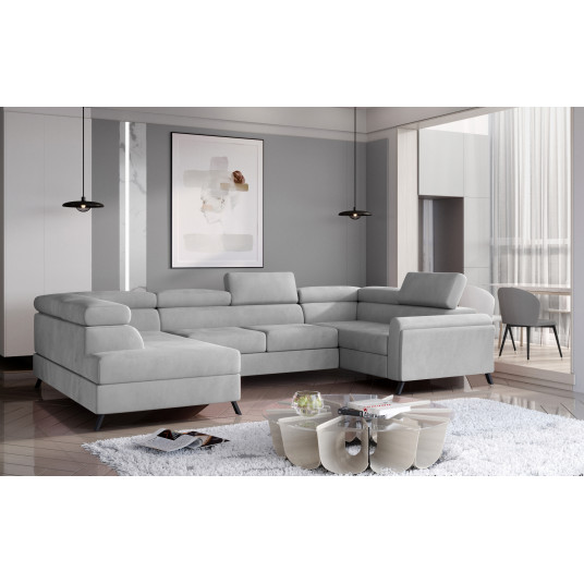 Kampinė sofa Escada su patalynės dėže, audinys Monolith 84
