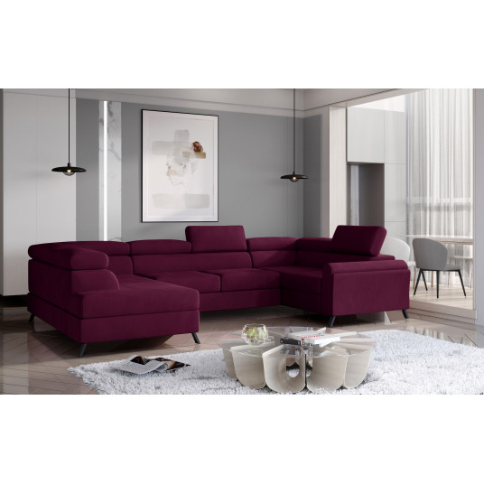Kampinė sofa Escada su patalynės dėže, audinys Mat Velvet 68