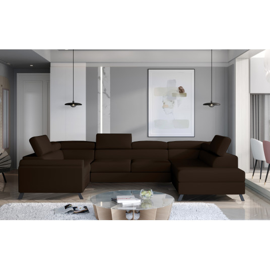 Kampinė sofa Escada su patalynės dėže, audinys Monolith 29